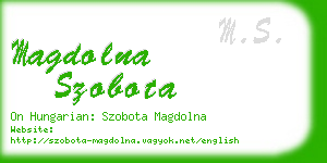 magdolna szobota business card